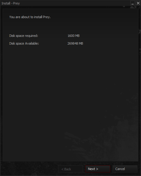 Steam Game Installation Wizard Step 1